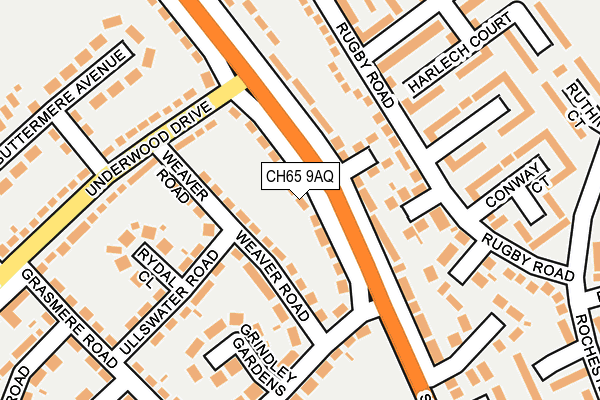 CH65 9AQ map - OS OpenMap – Local (Ordnance Survey)