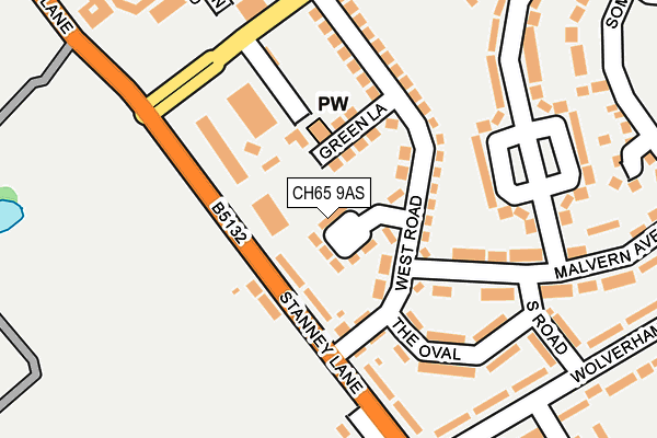 CH65 9AS map - OS OpenMap – Local (Ordnance Survey)