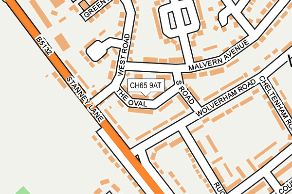 CH65 9AT map - OS OpenMap – Local (Ordnance Survey)