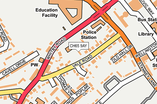 CH65 9AY map - OS OpenMap – Local (Ordnance Survey)