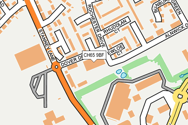 CH65 9BF map - OS OpenMap – Local (Ordnance Survey)