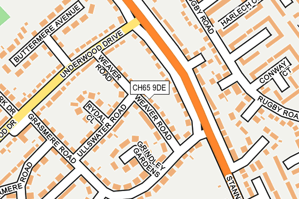 CH65 9DE map - OS OpenMap – Local (Ordnance Survey)