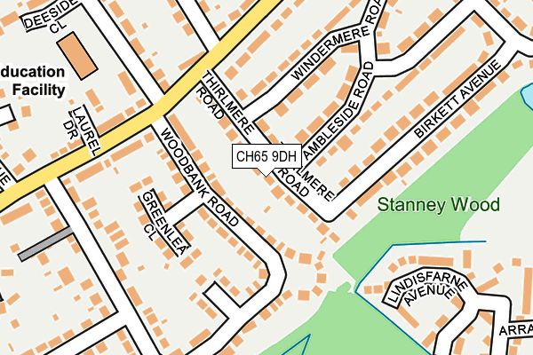 CH65 9DH map - OS OpenMap – Local (Ordnance Survey)