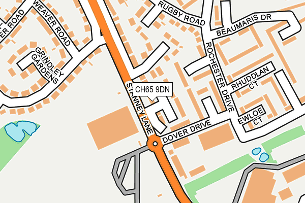 CH65 9DN map - OS OpenMap – Local (Ordnance Survey)