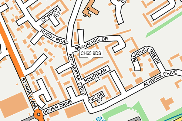 CH65 9DS map - OS OpenMap – Local (Ordnance Survey)