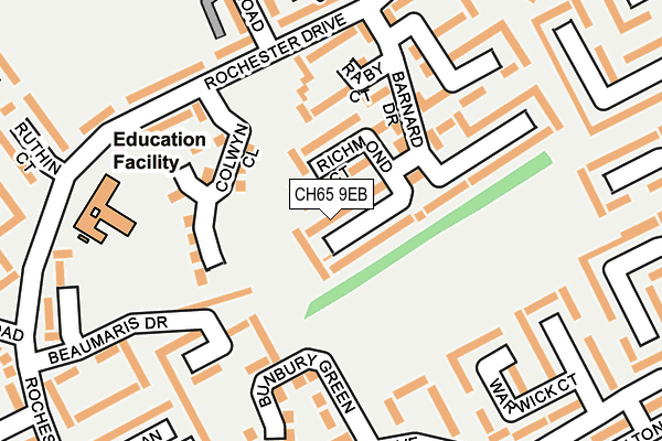 CH65 9EB map - OS OpenMap – Local (Ordnance Survey)