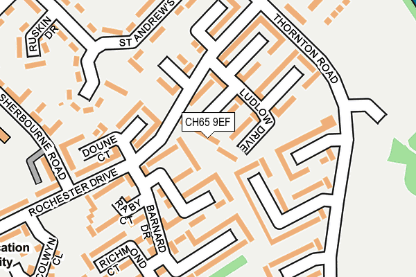 CH65 9EF map - OS OpenMap – Local (Ordnance Survey)