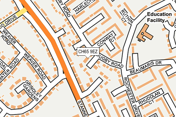 CH65 9EZ map - OS OpenMap – Local (Ordnance Survey)