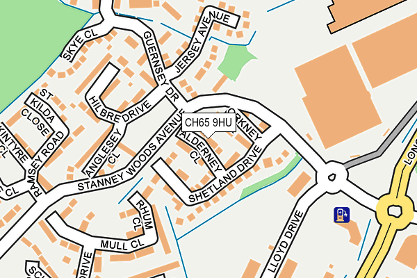 CH65 9HU map - OS OpenMap – Local (Ordnance Survey)