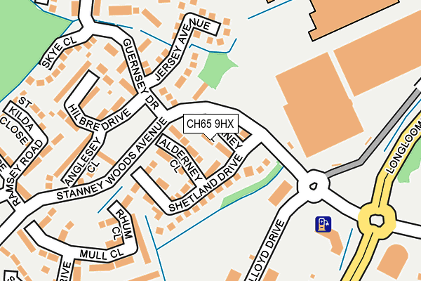 CH65 9HX map - OS OpenMap – Local (Ordnance Survey)