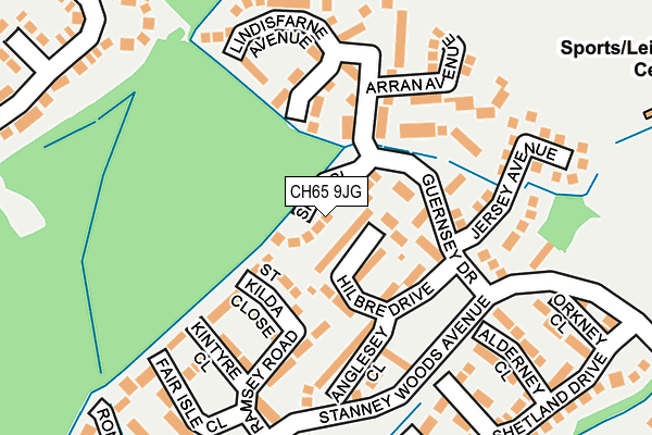 CH65 9JG map - OS OpenMap – Local (Ordnance Survey)