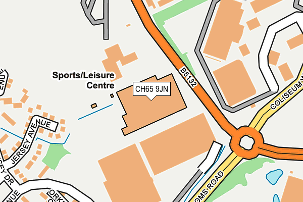 CH65 9JN map - OS OpenMap – Local (Ordnance Survey)