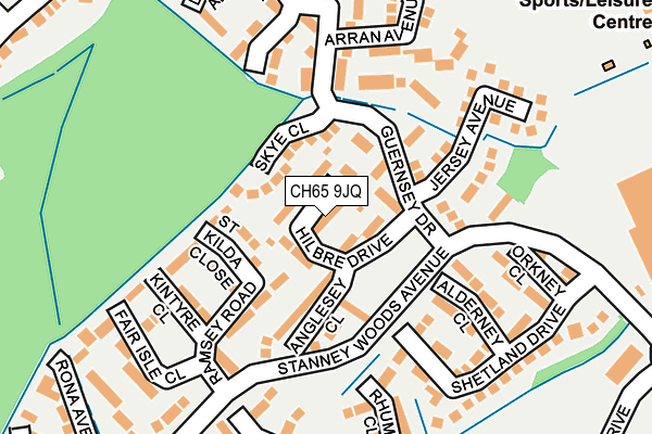 CH65 9JQ map - OS OpenMap – Local (Ordnance Survey)