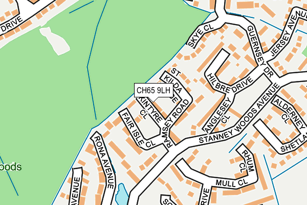 CH65 9LH map - OS OpenMap – Local (Ordnance Survey)