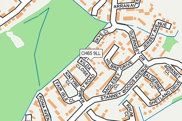 CH65 9LL map - OS OpenMap – Local (Ordnance Survey)