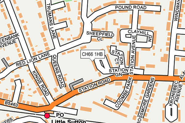 CH66 1HB map - OS OpenMap – Local (Ordnance Survey)