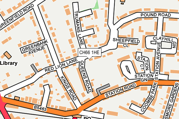 CH66 1HE map - OS OpenMap – Local (Ordnance Survey)