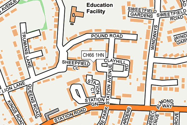 CH66 1HN map - OS OpenMap – Local (Ordnance Survey)