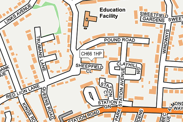 CH66 1HP map - OS OpenMap – Local (Ordnance Survey)