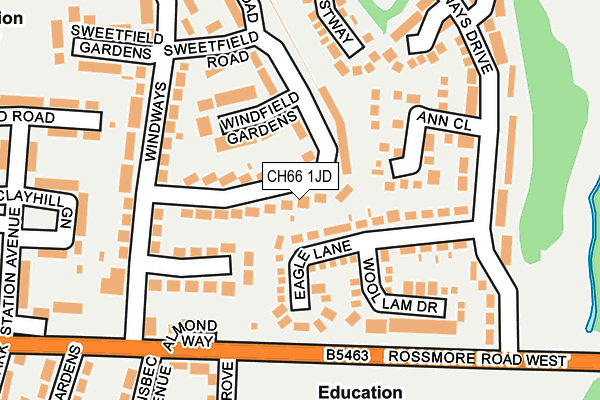 CH66 1JD map - OS OpenMap – Local (Ordnance Survey)