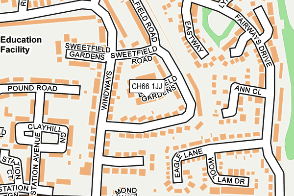 CH66 1JJ map - OS OpenMap – Local (Ordnance Survey)