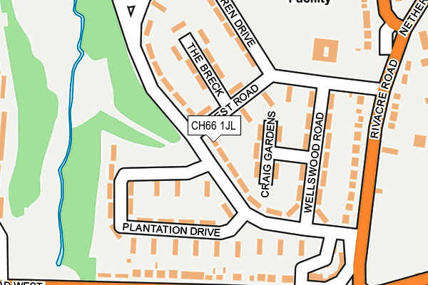 CH66 1JL map - OS OpenMap – Local (Ordnance Survey)