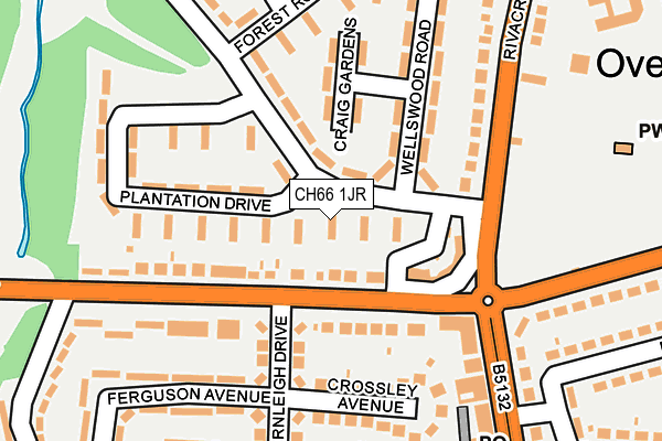 CH66 1JR map - OS OpenMap – Local (Ordnance Survey)