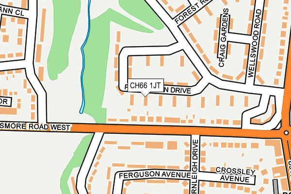 CH66 1JT map - OS OpenMap – Local (Ordnance Survey)