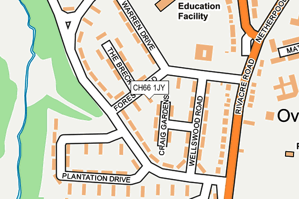 CH66 1JY map - OS OpenMap – Local (Ordnance Survey)