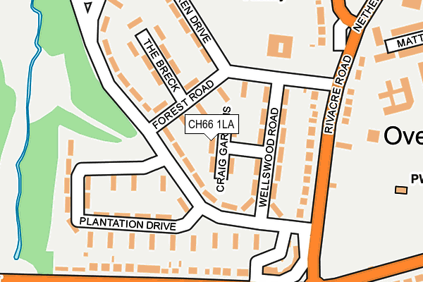 CH66 1LA map - OS OpenMap – Local (Ordnance Survey)