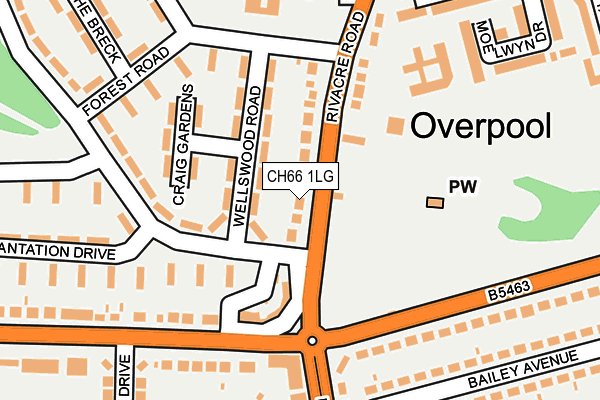 CH66 1LG map - OS OpenMap – Local (Ordnance Survey)