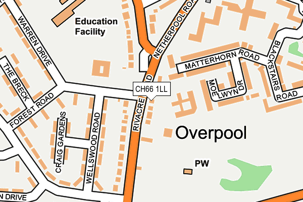 CH66 1LL map - OS OpenMap – Local (Ordnance Survey)