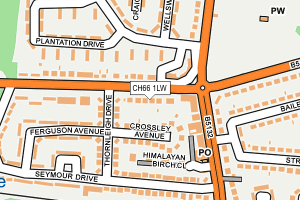 CH66 1LW map - OS OpenMap – Local (Ordnance Survey)