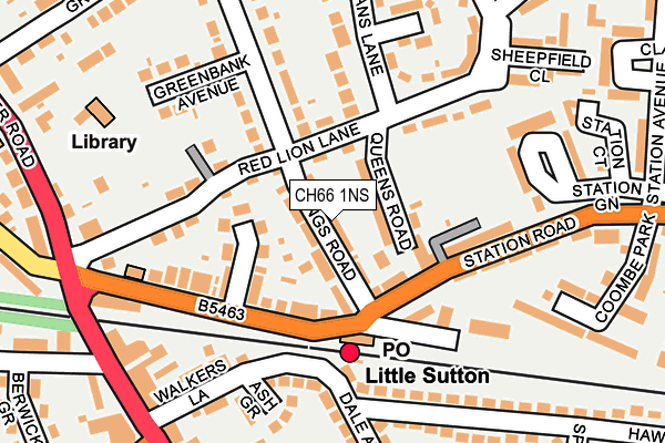 CH66 1NS map - OS OpenMap – Local (Ordnance Survey)