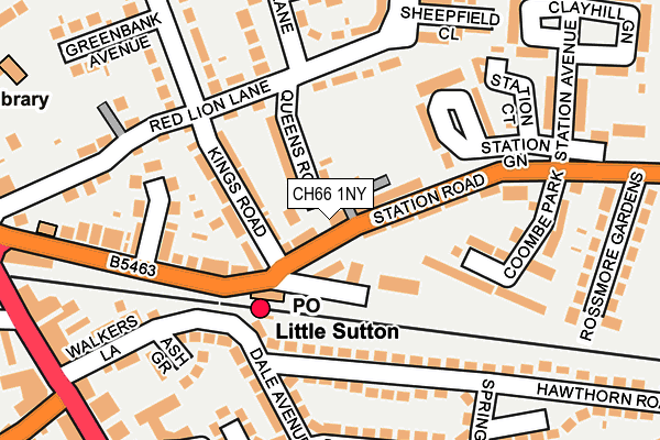 CH66 1NY map - OS OpenMap – Local (Ordnance Survey)