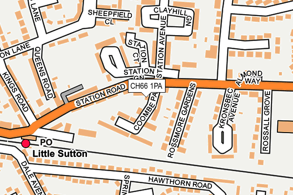 CH66 1PA map - OS OpenMap – Local (Ordnance Survey)