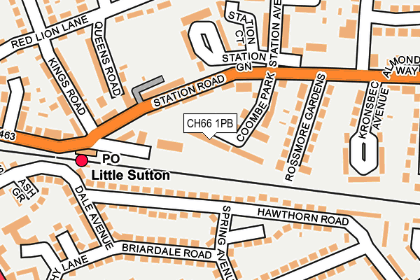 CH66 1PB map - OS OpenMap – Local (Ordnance Survey)