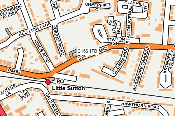 CH66 1PD map - OS OpenMap – Local (Ordnance Survey)