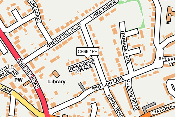 CH66 1PE map - OS OpenMap – Local (Ordnance Survey)