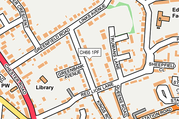 CH66 1PF map - OS OpenMap – Local (Ordnance Survey)