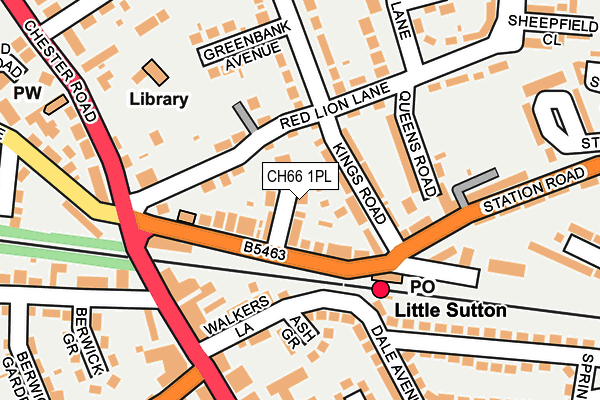 CH66 1PL map - OS OpenMap – Local (Ordnance Survey)