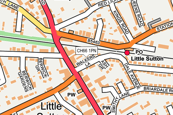 CH66 1PN map - OS OpenMap – Local (Ordnance Survey)