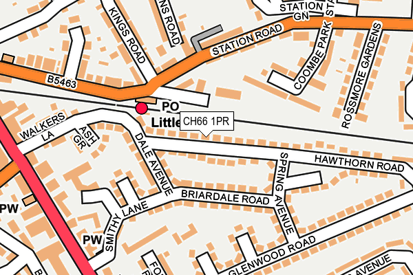 CH66 1PR map - OS OpenMap – Local (Ordnance Survey)