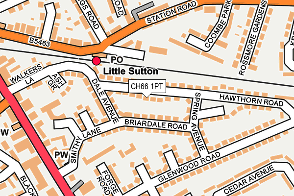 CH66 1PT map - OS OpenMap – Local (Ordnance Survey)