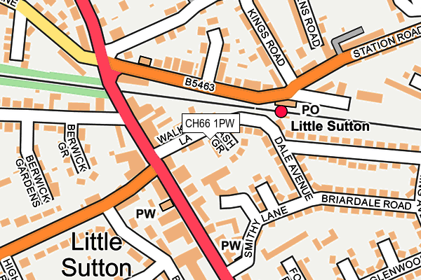 CH66 1PW map - OS OpenMap – Local (Ordnance Survey)