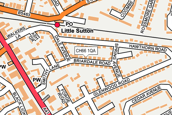 CH66 1QA map - OS OpenMap – Local (Ordnance Survey)