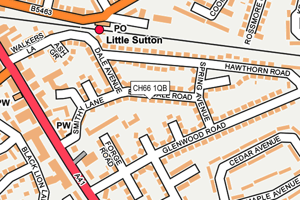 CH66 1QB map - OS OpenMap – Local (Ordnance Survey)