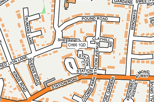 CH66 1QD map - OS OpenMap – Local (Ordnance Survey)