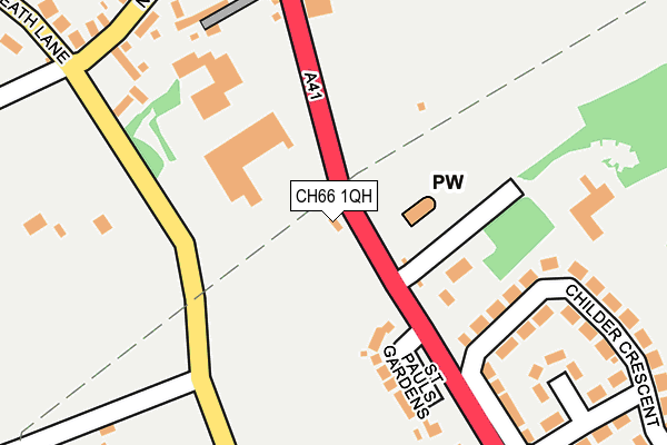 CH66 1QH map - OS OpenMap – Local (Ordnance Survey)