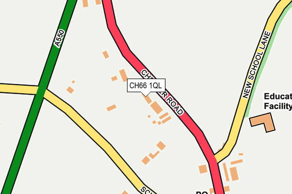 CH66 1QL map - OS OpenMap – Local (Ordnance Survey)